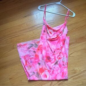 Floral Pink Sleeveless Dress